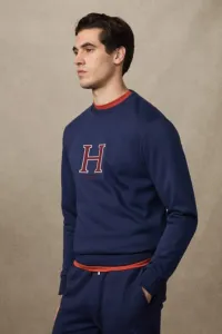 Mikina Hackett London Heritage H Crew Midnight Blue