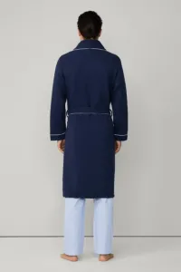 Župan Hackett London Waffle Dressing Gown Ink Blue