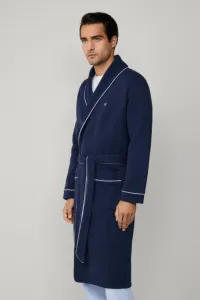 Župan Hackett London Waffle Dressing Gown Ink Blue