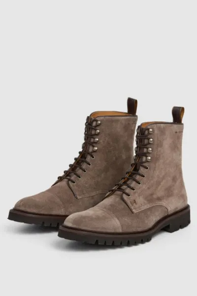 Členková Obuv Hackett London Sloane High Mud Brown