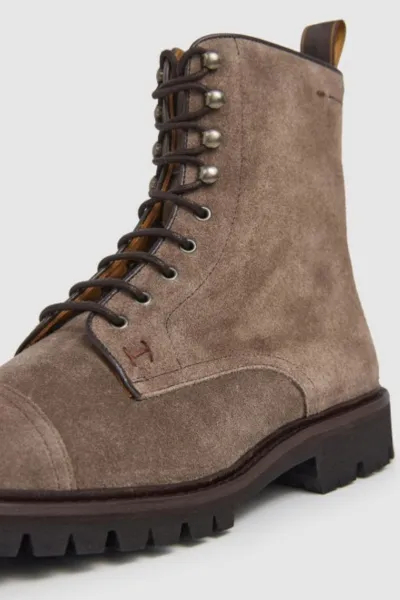 Členková Obuv Hackett London Sloane High Mud Brown