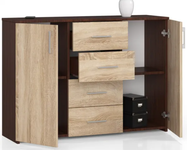 Ak furniture Komoda Torvi K 110 cm wenge/dub sonoma