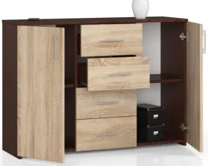 Ak furniture Komoda Torvi K 110 cm wenge/dub sonoma