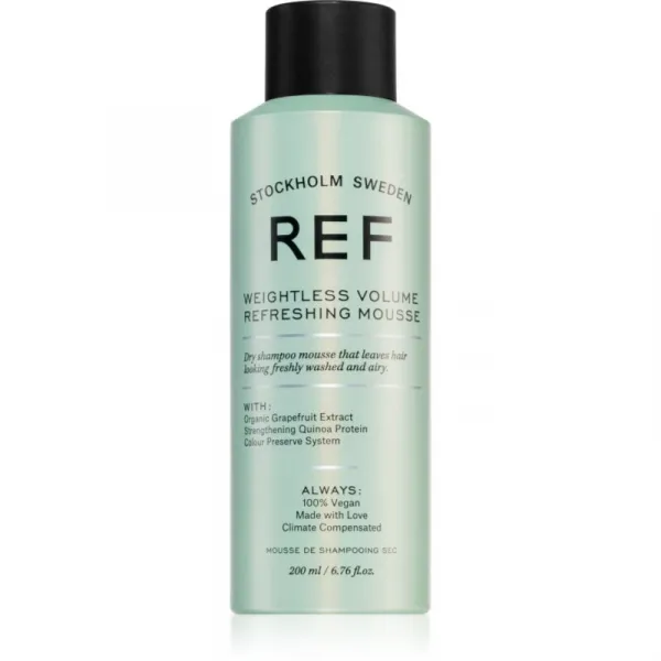 REF Weightless Volume Refreshing Mousse penový suchý šampón pre objem 200 ml