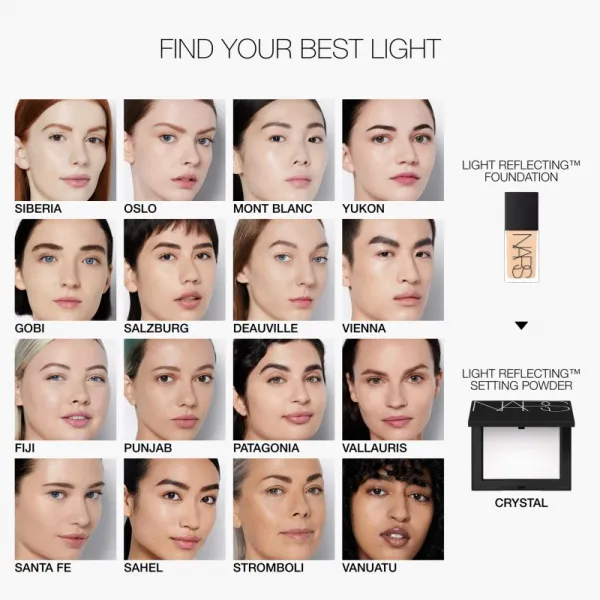 NARS Light Reflecting™ SETTING POWDER - PRESSED fixačný púder odtieň CRYSTAL 10 g