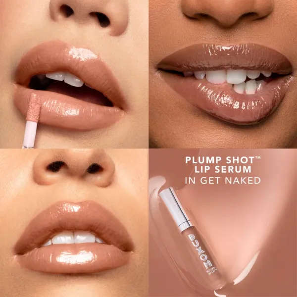 Buxom PLUMP SHOT™ COLLAGEN PEPTIDES ADVANCED PLUMPING LIP SERUM lesk na pery pre väčší objem odtieň SHEER TINTS Get Naked 4 ml