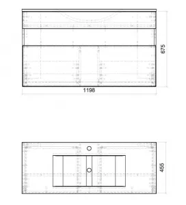 ArtCom Skrinka pod umývadlo BAHAMA White 854 | 120 cm
