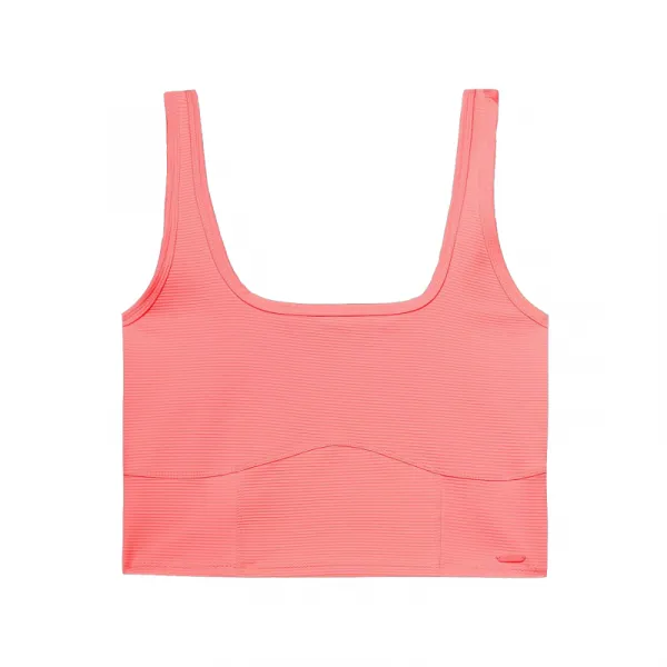 Dámska tréningová športová podprsenka 4F SLEEVELESS-WSS24TSLEF072-63N-CORAL NEON