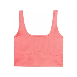 Dámska tréningová športová podprsenka 4F SLEEVELESS-WSS24TSLEF072-63N-CORAL NEON