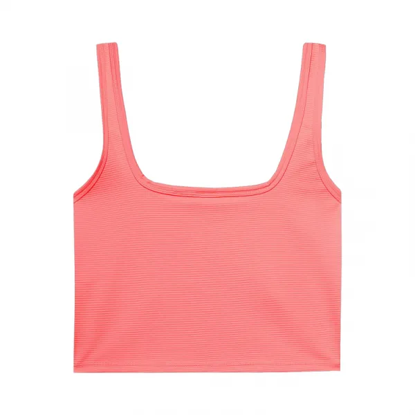 Dámska tréningová športová podprsenka 4F SLEEVELESS-WSS24TSLEF072-63N-CORAL NEON