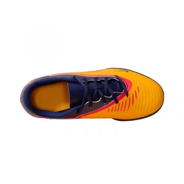 Chlapčenské futbalové kopačky halové NIKE Phantom 6 Low Club Jr IC laser orange lemon venom blue void