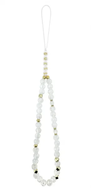 Guess Flowers Allover Strap Kryt s MagSafe pre iPhone 17 Pro,  Biely