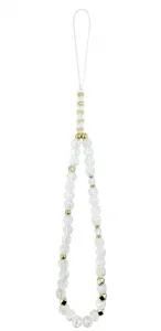 Guess Flowers Allover Strap Kryt s MagSafe pre iPhone 17 Pro,  Biely