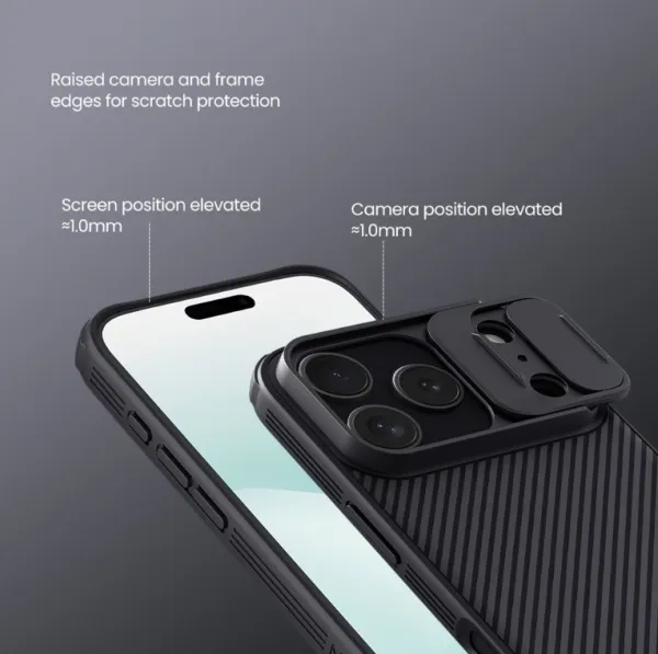 Nillkin CamShield PRO kryt pre Apple iPhone 17 Pro, Nillkin, Čierny