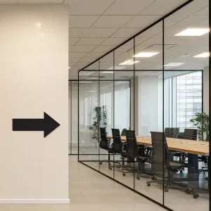 Smerovaná drevená orientačná šípka