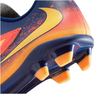 Chlapčenské futbalové kopačky outdoorové NIKE Phantom 6 Low Club Jr FG MG laser orange lemon venom blue void