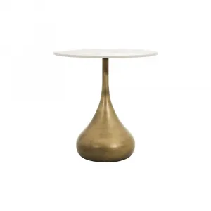 LivinHill Odkládací stolek Modig 50 cm zlatý/mramor