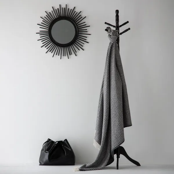 Pléd so strapcami LADA tmavo šedý 150 x 200 cm