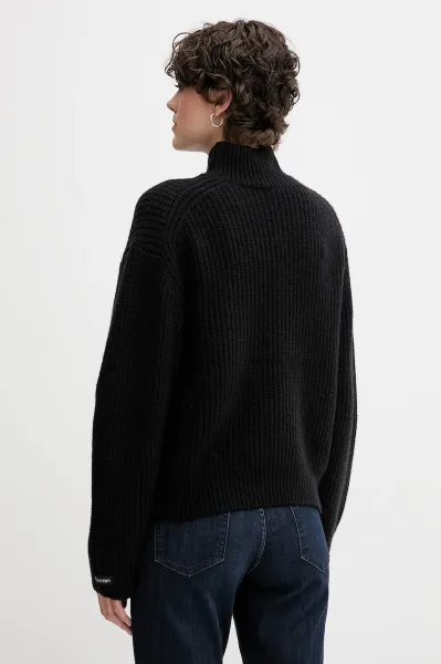 Sveter s prímesou vlny Calvin Klein Jeans