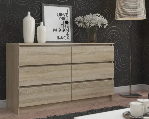 Ak furniture Komoda Rollo V 160 cm dub sonoma