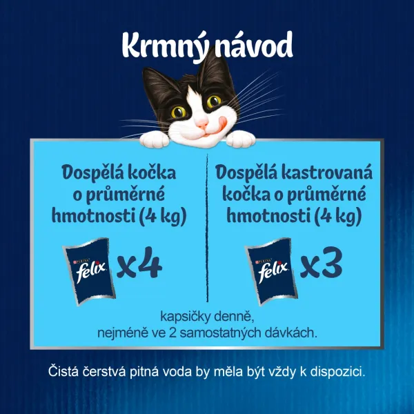 Felix Fantastic kapsičky pre mačky losos, platesa, tuniak, treska v želé 12×85 g