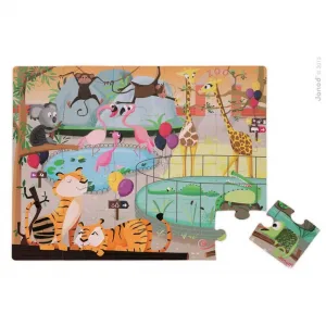 Puzzle dotykové Deň v zoologickej záhrade - s textúrou 20 dielov