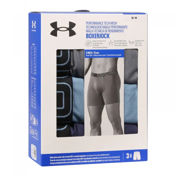 3PACK pánske boxerky Under Armour viacfarebné (1383884 024) M, trenky