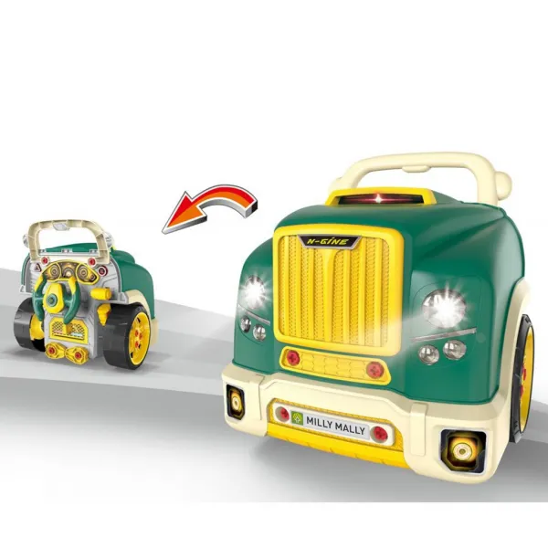 Realistický model prednej časti auta s otváracou kapotou Milly Mally N-GINE green