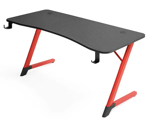 JAKS Herný stôl s RGB osvetlením červený 140 cm BG01
