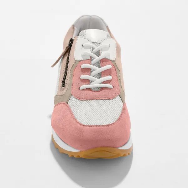 Kožené running sneakers na klinovej podrážke