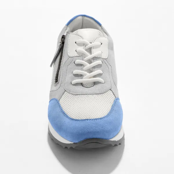 Kožené running sneakers na klinovej podrážke