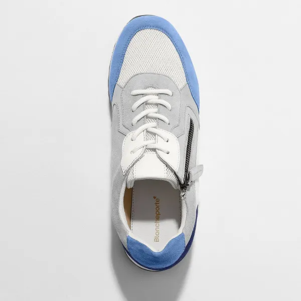 Kožené running sneakers na klinovej podrážke