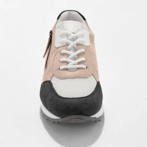 Kožené running sneakers na klinovej podrážke