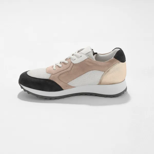 Kožené running sneakers na klinovej podrážke