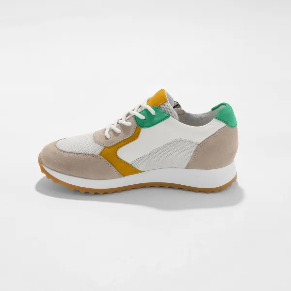 Kožené running sneakers na klinovej podrážke