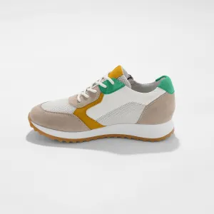 Kožené running sneakers na klinovej podrážke