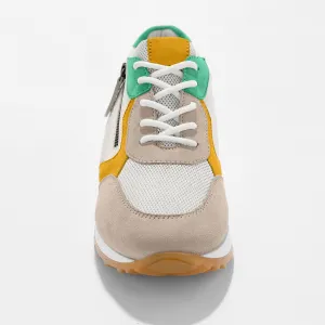 Kožené running sneakers na klinovej podrážke