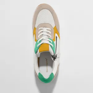 Kožené running sneakers na klinovej podrážke