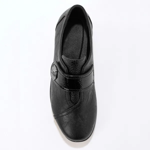 Derbies z 2 materiálov so zapínaním na suchý zips