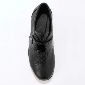 Derbies z 2 materiálov so zapínaním na suchý zips