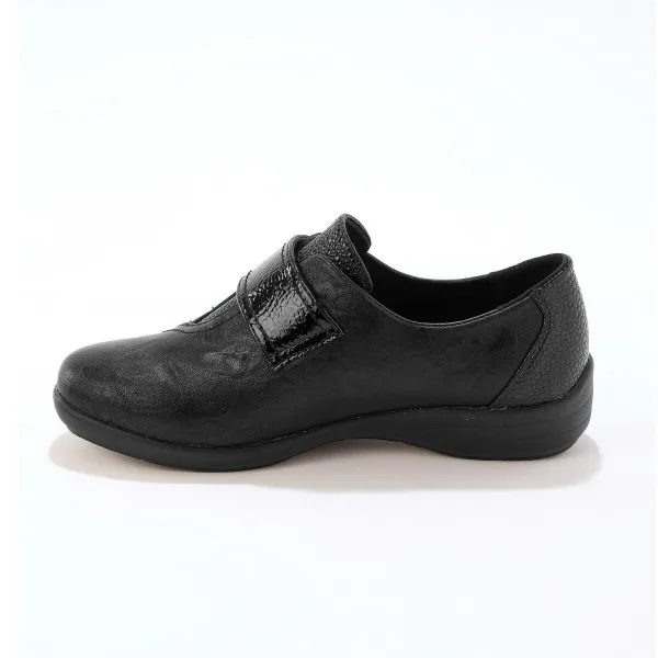 Derbies z 2 materiálov so zapínaním na suchý zips