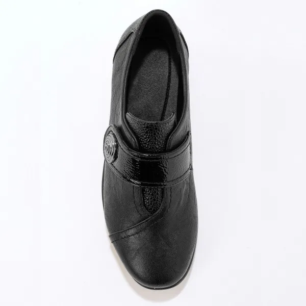 Derbies z 2 materiálov so zapínaním na suchý zips