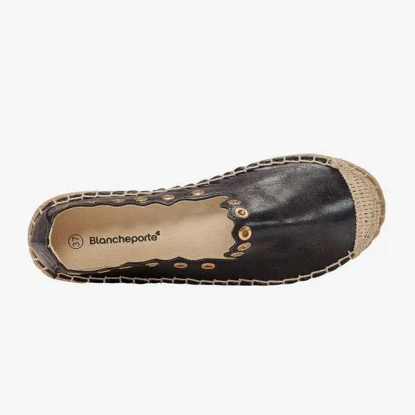Espadrilky na platforme, s kovovými očkami