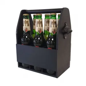 Drevený stojan na pivo s otváračom 23,5 × 30 × 15,5 cm
