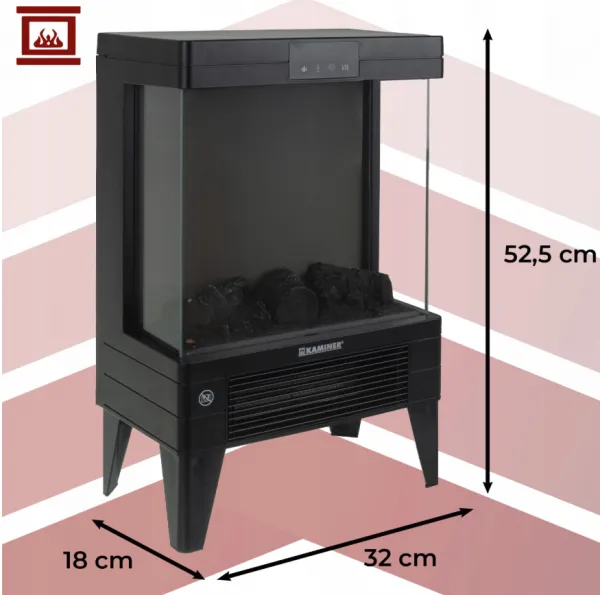 ElektrickýkrbKAMINEREMBEGO2000W–voľnestojacikrbsventilátoroma3Defektomohňa