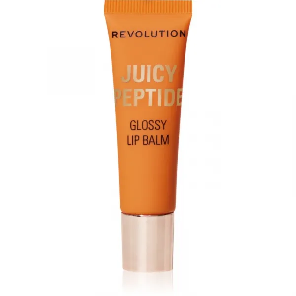 Revolution Juicy Peptide Lip Balm balzam na pery s peptidmi odtieň Peach Bellini Orange 8 ml
