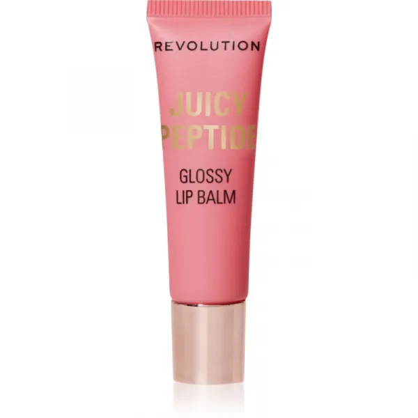 Revolution Juicy Peptide Lip Balm balzam na pery s peptidmi odtieň Shimmer Mai Tai Pink 8 ml