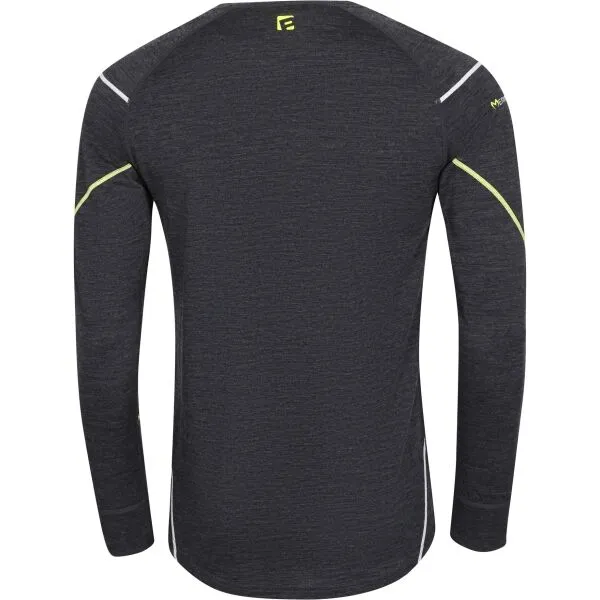 PROGRESS MERINO LS Pánske funkčné Merino tričko, čierna, veľkosť