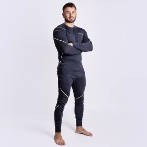 PROGRESS MERINO LT Pánske funkčné Merino spodky, čierna, veľkosť