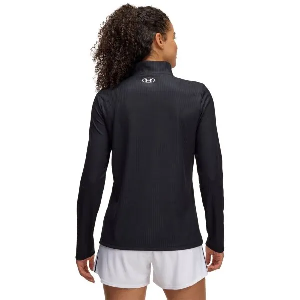 Under Armour TECH RIB 1/2 ZIP Dámske tričko, čierna, veľkosť